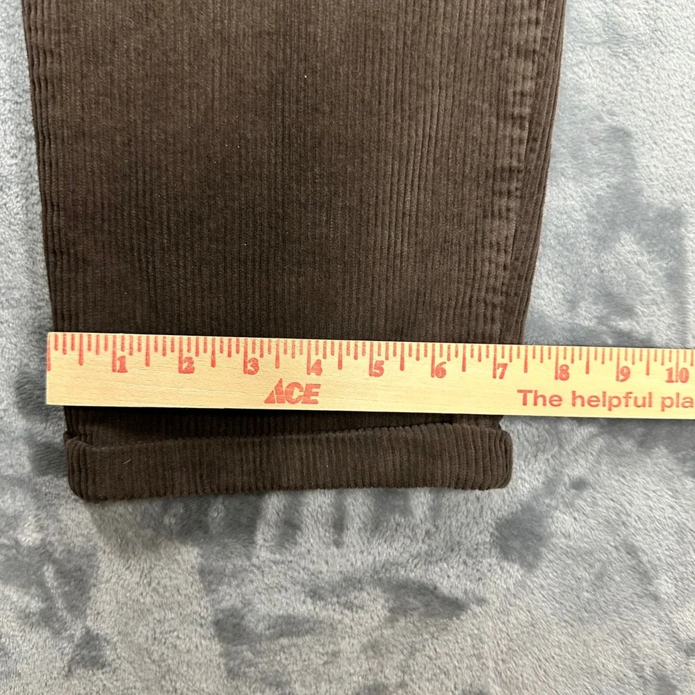 Eredi Pisano Roma Mens Brown Corduroy Slim Fit Pants Taglia 54 Made in Italy